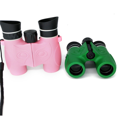 De optische Bak4-Verrekijkers van Prismajonge geitjes, de Roze Verrekijkers van de Schokbestendige Kinderen van 6x21